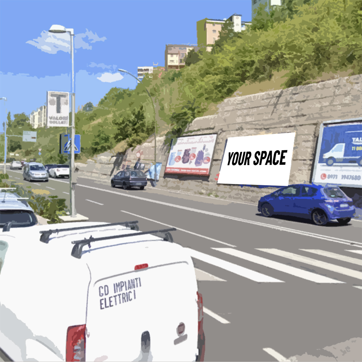 SPAZIO PUBBLICITARIO 600 x 300 Via del Gallitello (POTENZA) Dal 19/10/2026 al 01/11/2026 14 giorni